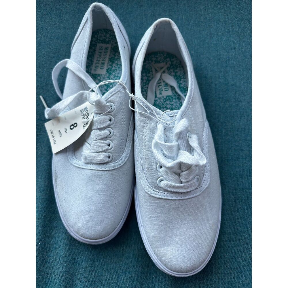Mossimo Supply Co. Olga White Canvas Casual Sneakers US8 NWT